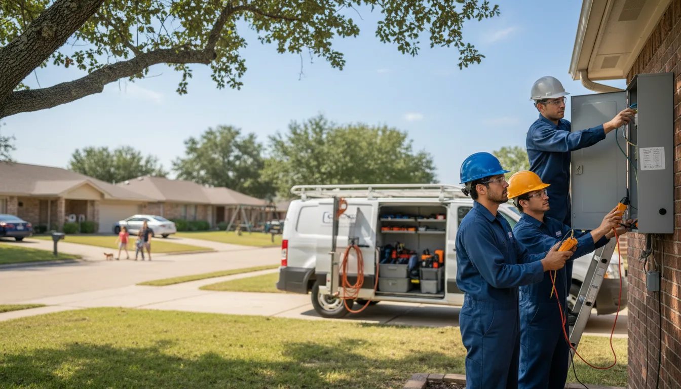 Certified electrician providing emergency electrical services in Petrolia, TX